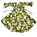 Floral Green V-Neck Umbrella Kurti - Soft Cotton Casual Wear Flare Kurti for Women